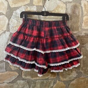 ❤️🖤 Red & Black Plaid Ruffle Bloomers🖤❤️
